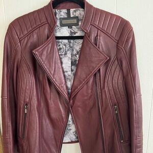 Genuine Leather Burgandy Jacket
